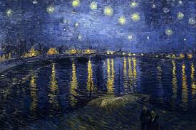 Vincent Van Gogh, Nuit étoilée sur le Rhone, 1888, huile sur toile, 72 cm x 92 cm, Paris, musée d'Orsay, disponible sur Wikimedia Commons, consulté le 14/04/2013